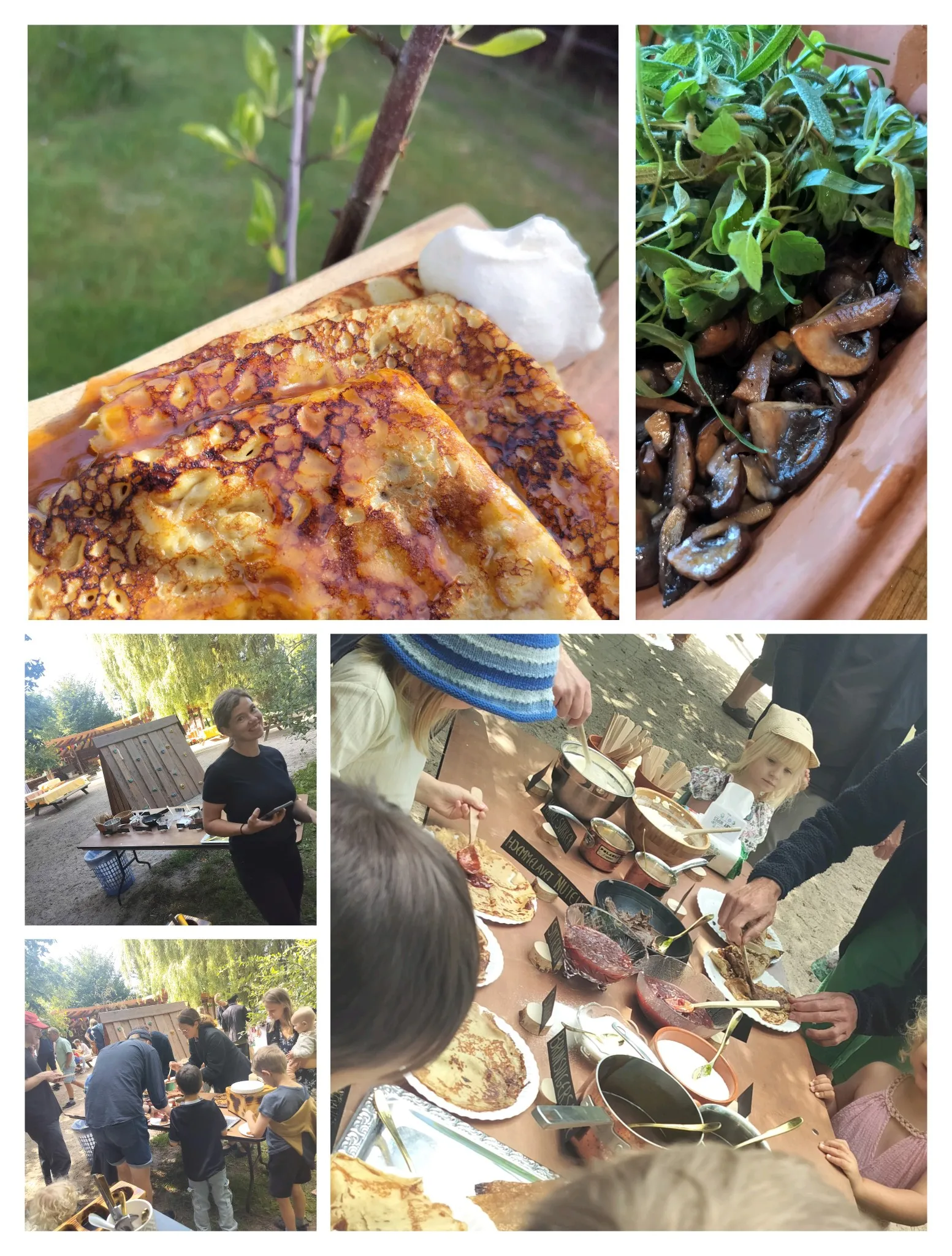 Pandekagecyklen serverer crêpes til et arrangement
